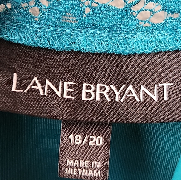 Lane Bryant‎ Plus Size Teal Scuba Lace Fit & Flare Dress Size 18/20 1X XXL - Picture 2 of 11
